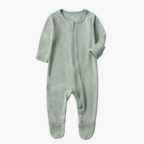 O2 BABY Baby Boys Girls Organic Cotton Zip-Front Sleeper Pajamas, Footed Sleep 'n Play