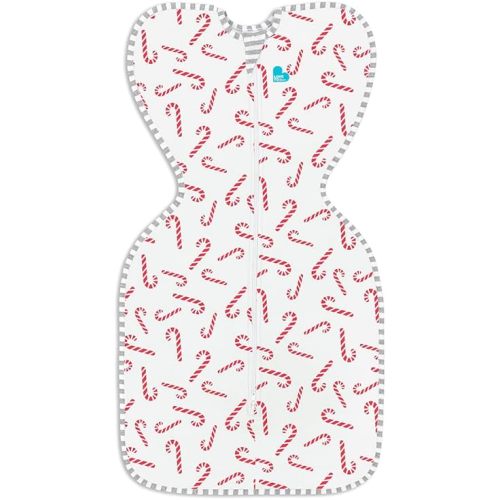Love to Dream Swaddle UP, Baby Sleep Sack, 8-13 lbs, 1.0 TOG, Self-Soothing Swaddles for Newborns, Get Longer Sleep, Snug Fit Helps Calm Startle Reflex, Newborn Essentials for Baby, Candy Canes