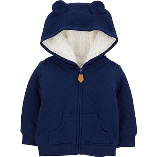 Simple Joys by Carter's Baby Hooded Sweater Jacket with Sherpa Lining
