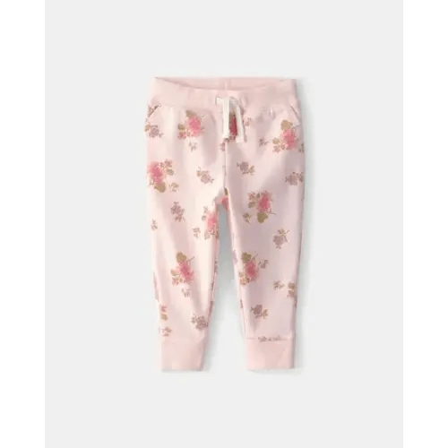 Baby Girl Floral Drawstring Knit Joggers - Pink - OshKosh B'gosh | Carter's