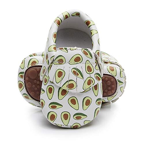 Bebila Cute Cartoon Baby Moccasins - Vegan Baby Girls Boys Shoes with Non-Skid Rubber Sole for First Walker Toddler Mermaid Printing (US 7M/5.51’’/14cm 18-24Months, Model-4)