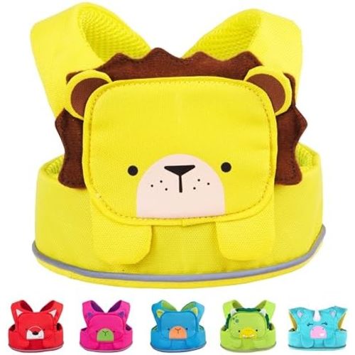 Trunki Toddler Leash - Fuss Free Toddler Walking Reins & Kids Safety Harness | Baby Leash for Kids – Leeroy Lion (Yellow)