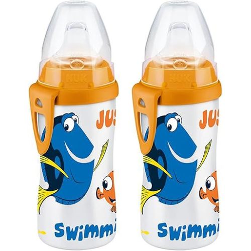 NUK Finding Dory Active Cup 10oz, 2 Count (Pack of 1) – BPA Free, Spill Proof Sippy Cup