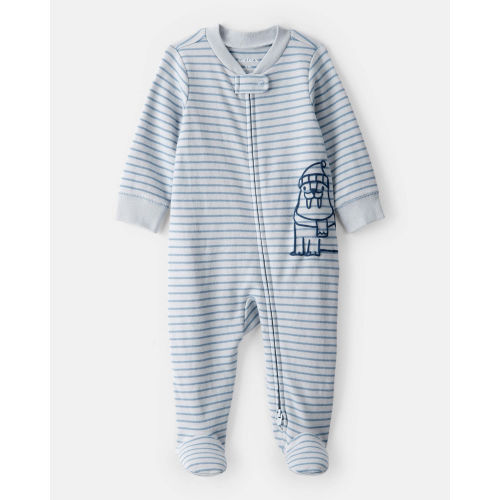 Baby Boy Walrus 100% Cotton Long-Sleeve Snug Fit Sleep & Play Pajamas - Blue - Carter's | Carter's