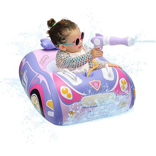 Baby Pool Float 3D Car Baby Floaties for Toddlers 12-48 Months Heavy Duty Infant Swim Float Toddlers Pool Floats Kids Swim Floaties Swimming Pool Floats for 1-4 Years Toddler Floaties for Boys & Girls