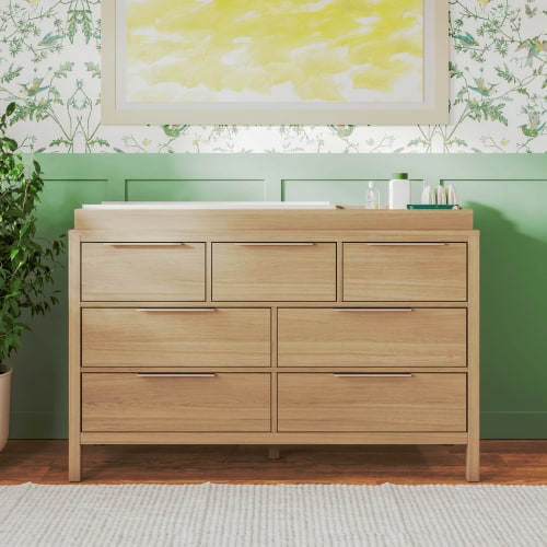 The Newport Dresser for Nursery | Natural & White - Nurture&