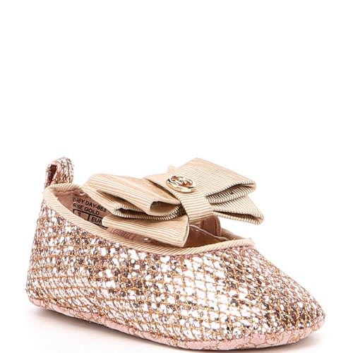 MICHAEL Michael Kors Girls' Baby Day Ballerina Bow Crib Shoes (Infant)