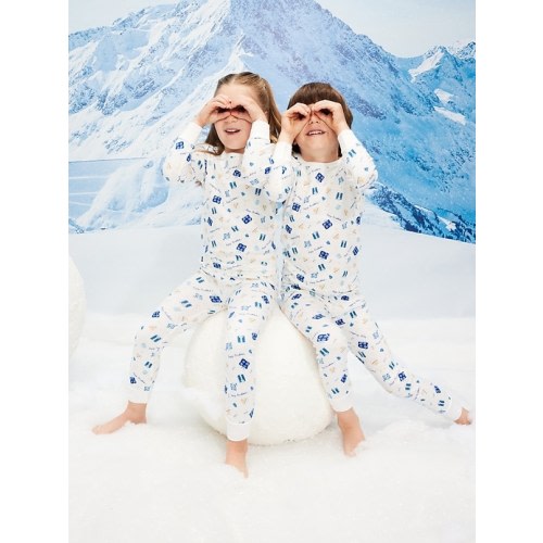 Printed Snug-Fit Pajama Set for Toddler & Baby