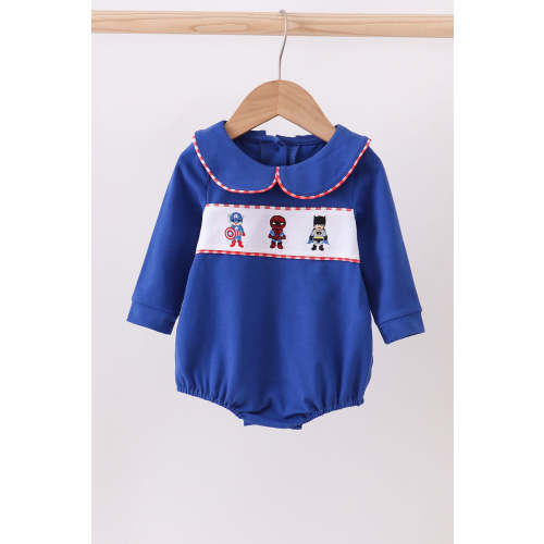 Blue character embroidery bubble unisex