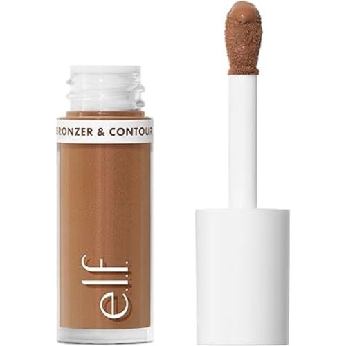 e.l.f. Camo Liquid Bronzer & Contour, Silky Highly Pigmented Formula, Creates a Long-Lasting Bronzed Glow & Natural Look, Vegan & Cruelty-Free, 3 Light