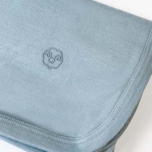 Swaddle Blanket, Merino Wool, Newborn to 3 Months, Blue