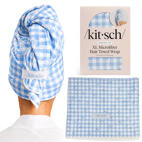 Kitsch XL Microfiber Hair Towel Wrap for Women