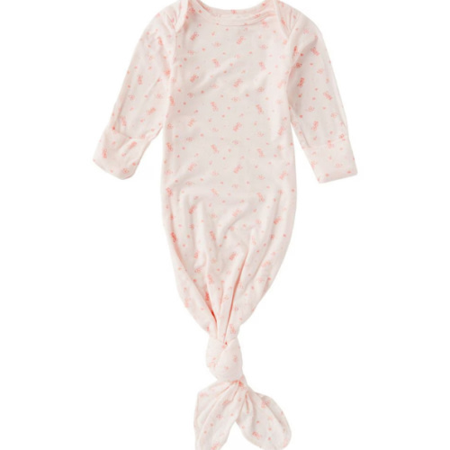 Starting Out Baby Girls Long Sleeve Fold-Over Cuffs Ballet Print Knotted Gown | Dillard's