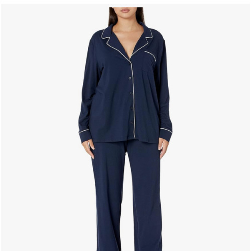 Amazon Essentials Women's Long Sleeve Cotton Modal Pajama Set, Loungewear with Full-Length Bottom