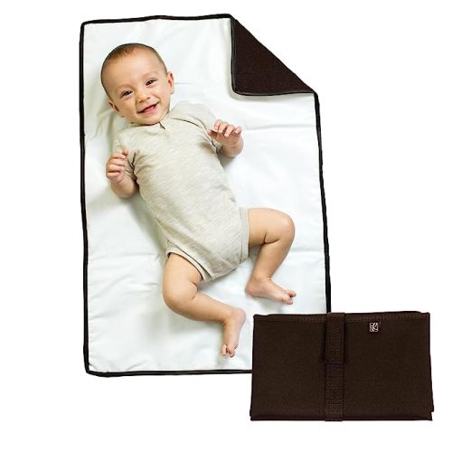 J.L. Childress Full Body Portable Changing Pad for Babies - Diaper Changing Mat for Travel, Baby Accessory Essentials, Wipeable & Water-Resistant, Foldable & Compact, Fully Padded, Extra Large - Black