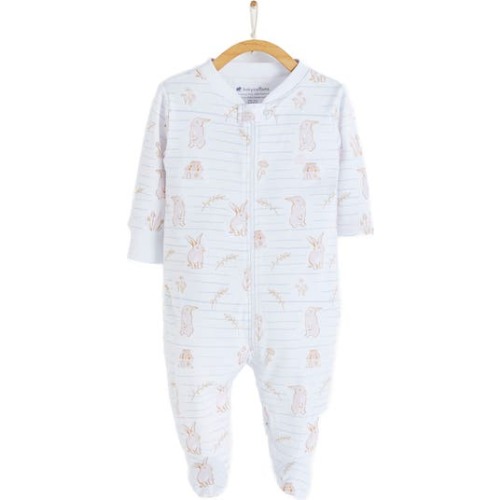 Premium Peruvian Pima Cotton Pom Pom Zip Footed Pajama for Infant, NB