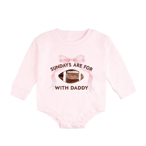 Sweet Wink Baby Girls Long Sleeve Sundays Are For Football Romper