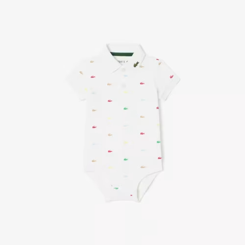 Infants’ Crocodile Print Piqué Onesie