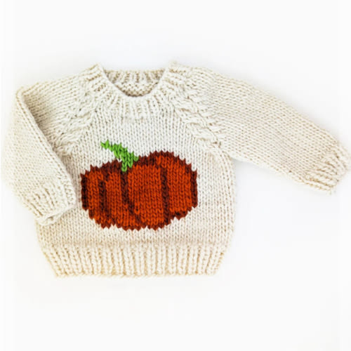 Pumpkin Crew Neck Sweater for Baby & Toddler - Huggalugs
