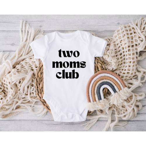 Two Moms Club Onesie ® | any size, short sleeve