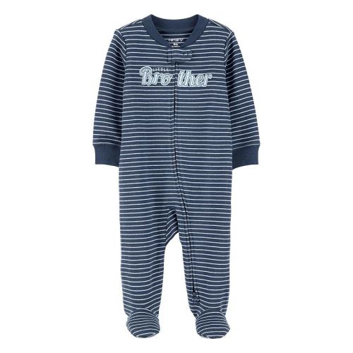 Baby Boy Carter's Striped Little Brother 2-Way Zip Sleep & Play Pajamas