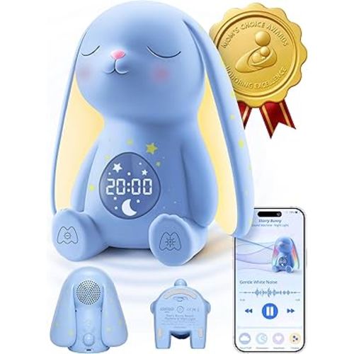 2025 Mom's Choice Awards | White Noise Sound Machine Baby – AI Cry Detection, 100 Soothing Sounds, App Control, Night Light, Sleep Trainer, Sound Machine for Sleep, Baby Essentials, Alarm Clock