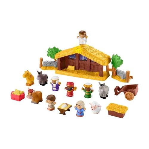 Fisher-Price Little People Nativity Set with Music & Lights | 18-piece Christmas Playset, includes figures & accessories, Pretend Play, for Toddlers Ages 1+ years​