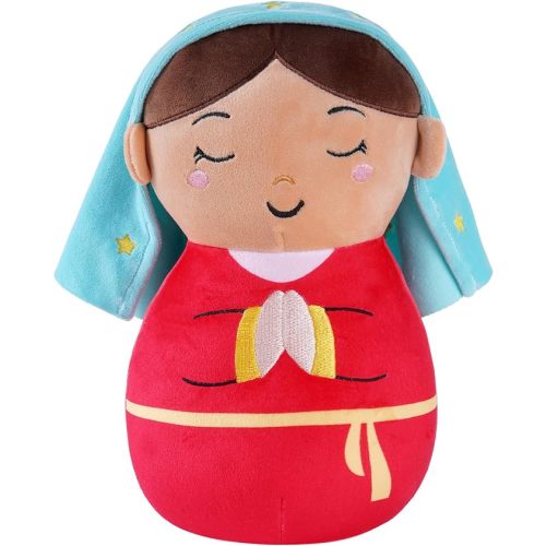Our Lady of Guadalupe Plush Toy, 8 Inch Virgin Mary Stuffed Doll Catholic Baby Gifts, Religious Stuffed Plushie for Kids Girls, Gift for Religious Kids Christmas Birthday Baptism