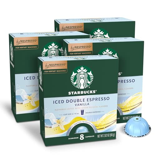 Starbucks by Nespresso Vertuo, Iced Vanilla, 32-count Coffee Pods, Brews 2.7 oz.
