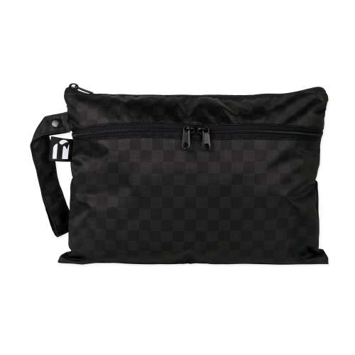 Bumkins Black Checker Print Wet/Dry Travel Clutch | Waterproof