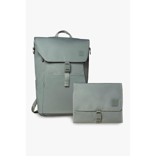 Huhu Diaper Bag Backpack + Baby Changing Wallet Bundle – Water-Resistant, Unisex Travel Kit for New Parents – Includes Free Accessories (Outdoorsy Sage)