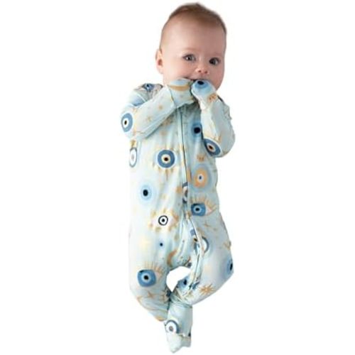 Posh Peanut Convertible Baby Sleepers - Boys Footless Baby Pajamas with 2 Way Zipper for Easy Diaper Changes