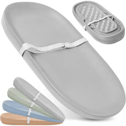 Waterproof Baby Changing Pad - Easy to Clean, Lightweight & Portable - Large Foam Cushion for Comfort - Jool Baby (Light Gray)