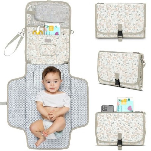 KeaBabies Ezee Portable Diaper Changing Pad, Portable Diaper Changing Mat, Waterproof Foldable Diaper Changing Pad