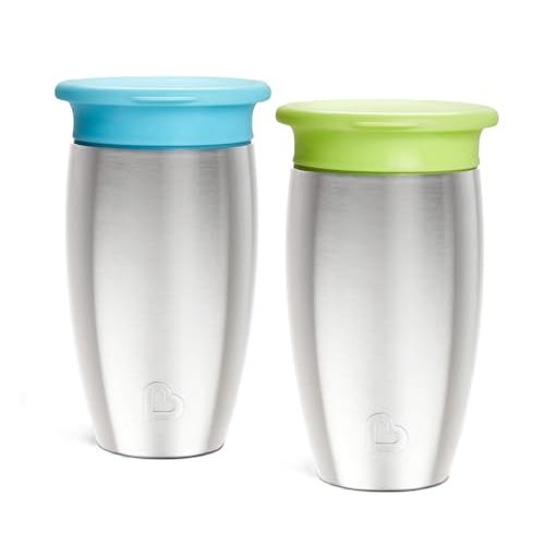 Munchkin Miracle Stainless Steel 360 Sippy Cup (Blue/Green)