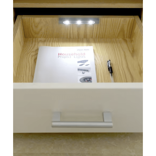 Feit Electric 2.6 in. Battery Operated LED White Motion Sensor Rechargeable 3000K Bright White Cabinet Drawer Mini Light (3-Pack) BPDRAW2.6/830/BAT/3