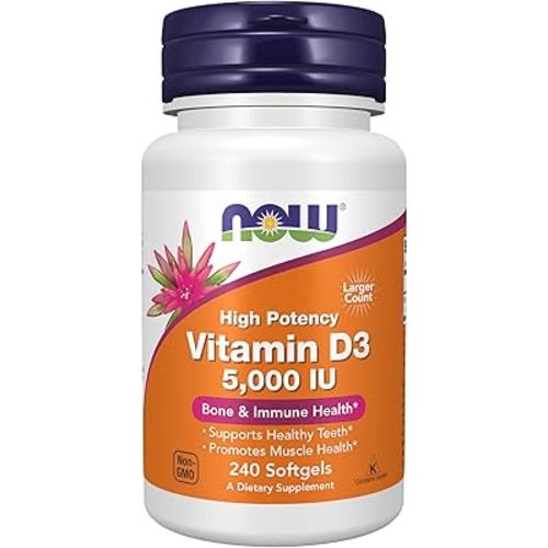 Amazon.com: NOW Foods Supplements, Vitamin D-3 5,000 IU, High Potency, Structural Support*, 240 Softgels