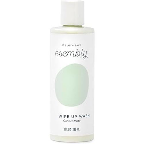 Esembly Wipe Up Wash Refill, Organic No-Rinse Foaming Wipes Solution, Natural Baby Wipe Solution for Reusable Wipes, Concentrate Refill Only, 8oz Bottle