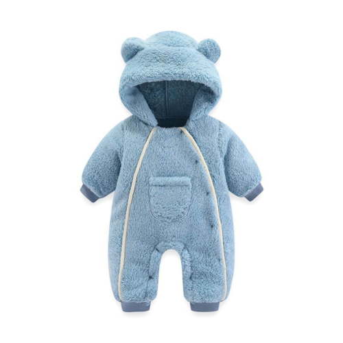 Angala Baby Boys Girls Cartoon Bear Hooded Romper Jumpsuit Coat Winter Coat Toddler With Pocket Cozy Stylish Baby Clothes 0-3 Months