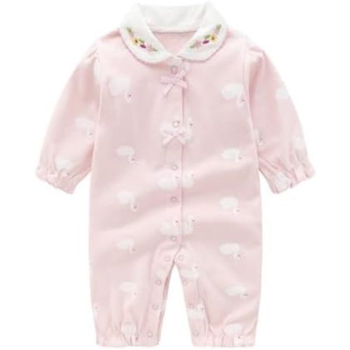Infant Baby Girl Long Sleeve Romper Cotton Cute Print 0-18 Months
