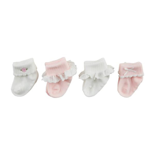 Pink Foldover Sock Set | Infant Sock Collection | Mud Pie