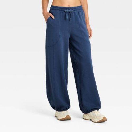 Women's Active Lightweight Fleece Balloon Leg Jogger Pants - JoyLab™ Blue L