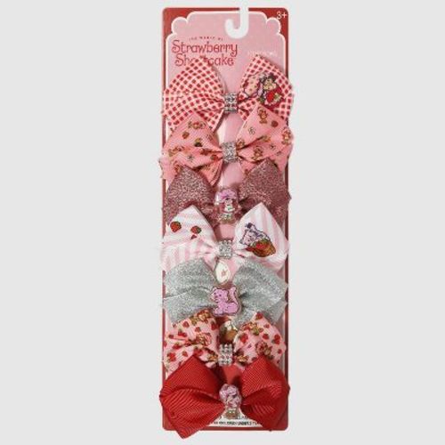 Girls' Strawberry Shortcake 7pk Bow Set - Pink