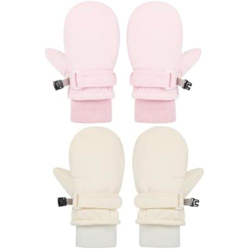 Toddler Mittens - Waterproof Snow Gloves for Boys and Girls, Winter Kids Gloves Lined With Fleece