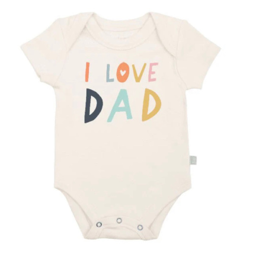 Organic Baby Onesie - I Love Dad | 100% Soft Cotton | Daddy Onesie – Finn + Emma