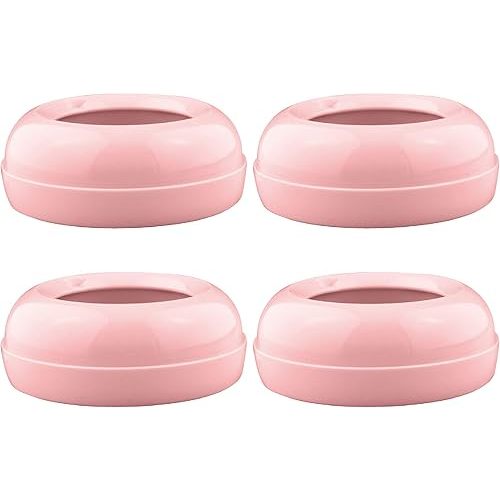 Maymom Replacement Baby Bottle Nipple Rings for Philips Avent Bottle, Compatible Screw Ring Collar for Avent Natural Plastic and Glass Bottles; Not for AntiColi Nipple, BPA-Free, Secure Latch, 4-Pack