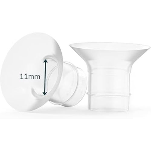 Ameda Breast Pump Flange Insert | 11mm Flange Insert | Ameda Pump Parts | Universal Flange Insert | Compatible with GLO, MYA Joy, MYA Joy Plus and Pearl Breast Pumps | 2 Count