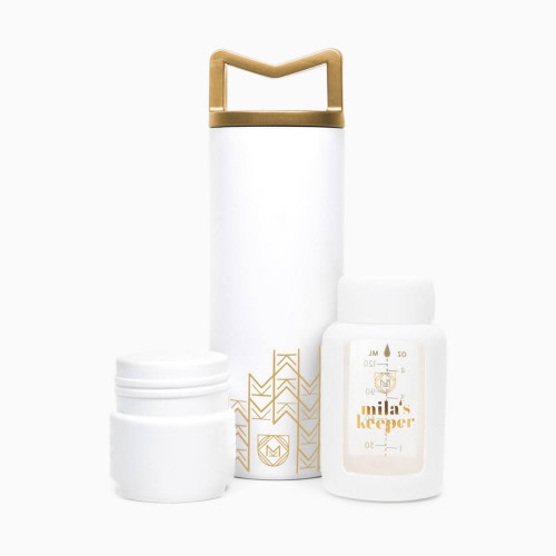 Mila's Keeper MilKeeper Breast Milk Cooler Set - Aspen White, Wide