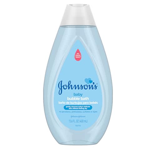 Johnson's Baby Bubble Bath for Gentle Baby Skin Care, Paraben-Free, Pediatrician-Tested, Hypoallergenic, Tear-Free, Dye-Phthalate & Sulfate-Free, 13.6 Fl Oz