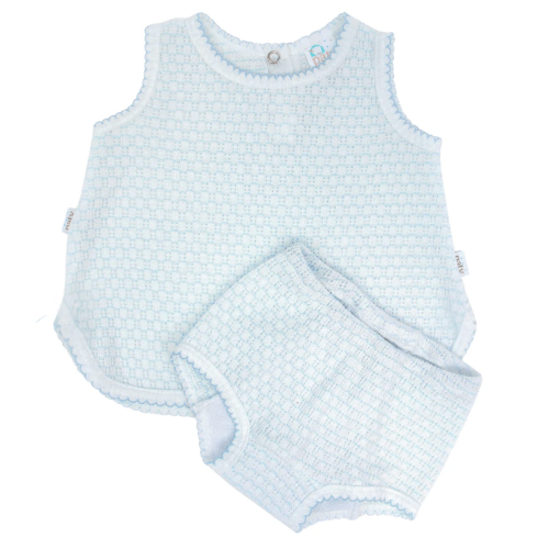 6M, PATY INC Pinstripe Diaper Set - Blue – Children's Edit